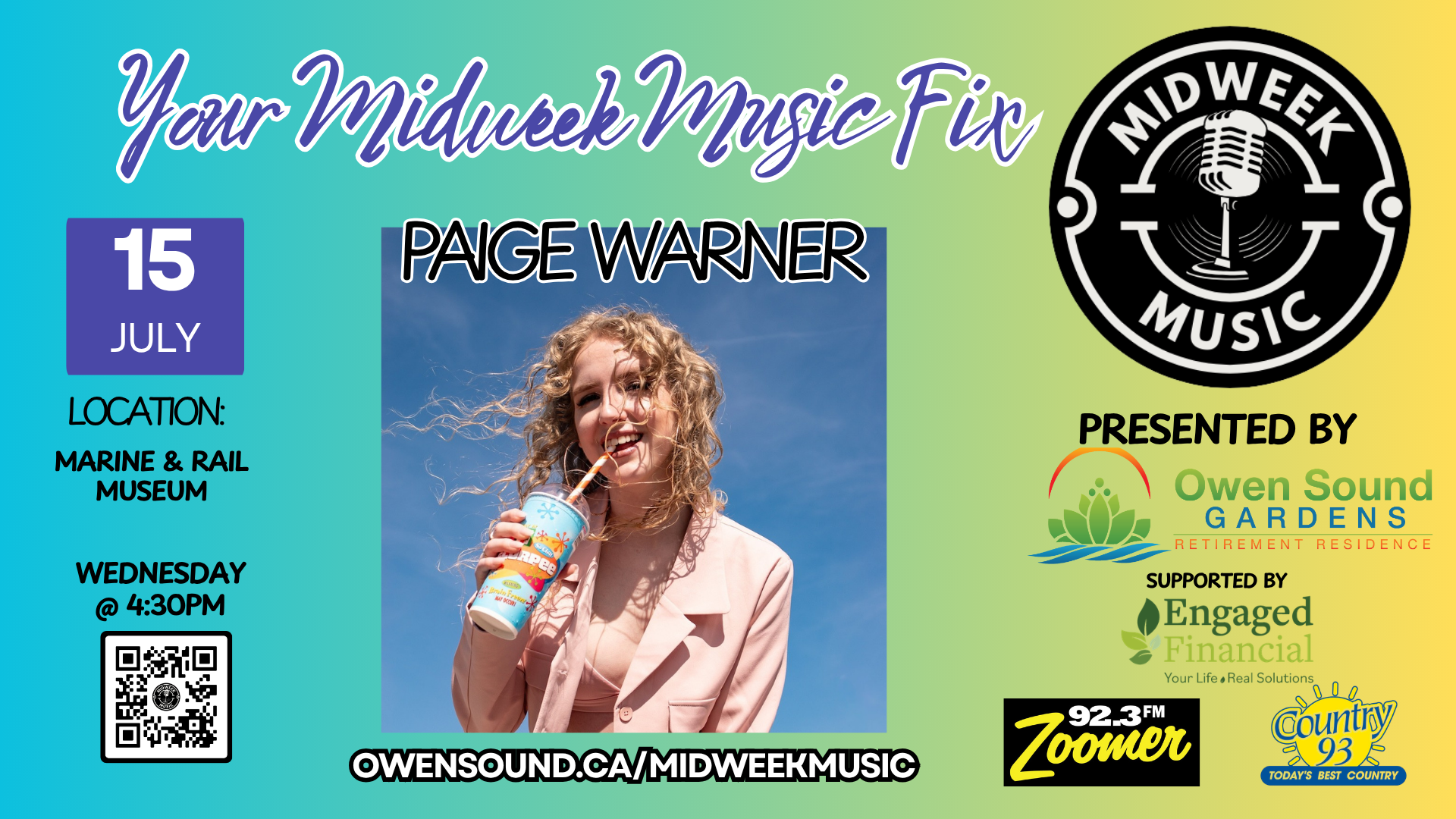 Event image Mid Week Music hosts Paige Warner at The Marine and Rail Museum